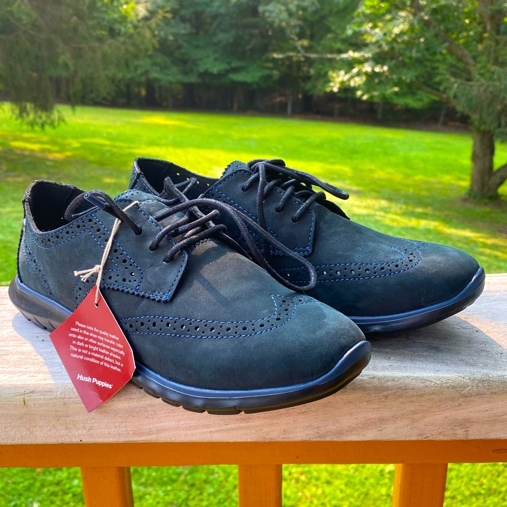 Navy Blue Hush Puppies Zula Oxford Shoes